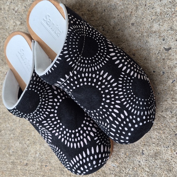 Sanita Shoes - NEW Sanita Diala Black Suede Open Clogs